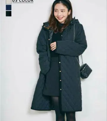 베이스먼트 퀼팅 롱 코트