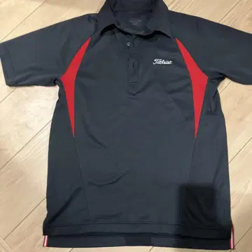 Titleist 피케 셔츠 L 블랙 레드