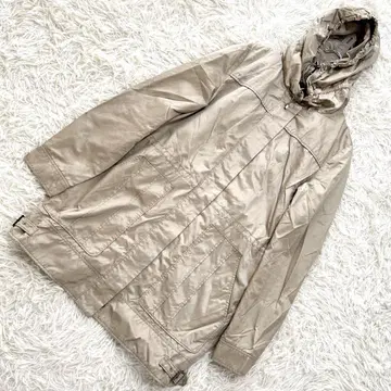 보쉬 베이지 트렌치코트 레오파드 무늬 S 사이즈 후드 부착 긴팔