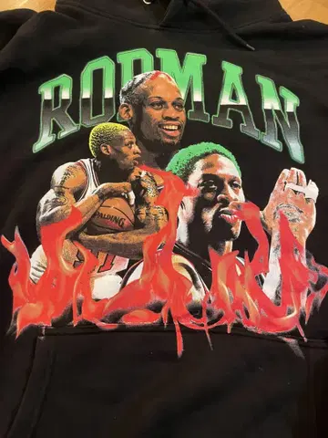 빅사이즈 Dennis Rodman 데니스 로드맨 USA제 후드티 XL