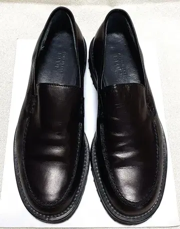 STRENESSE BLUE 블랙 가죽 로퍼 슬립온 24cm