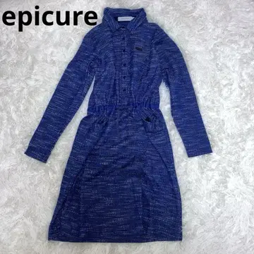 epicure 트위드풍 버튼 무릎 기장 골프웨어 원피스 M