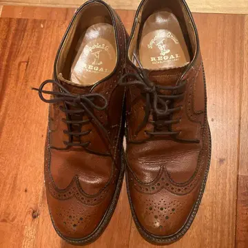 REGAL 브라운 가죽 신발 윙팁 임페리얼 그레이드