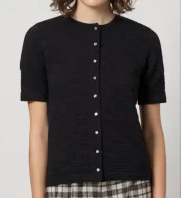 steven alan 블랙 반팔 니트 가디건