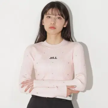 JILL by JILL STUART 비쥬 컴팩트 로고 니트