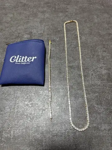 Glitter gold 목걸이 56cm 팔찌 18cm 2종 세트