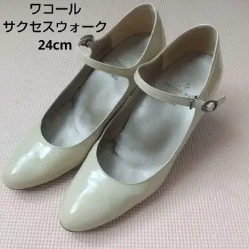 와코루 서세스워크 여성용 에나멜 펌프스 24cm 베이지