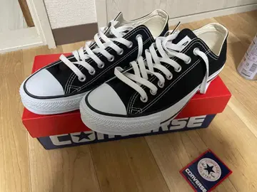 CONVERSE 블랙 로우컷 스니커즈 US 9
