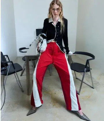 Maison Special nylondocking jerseypants
