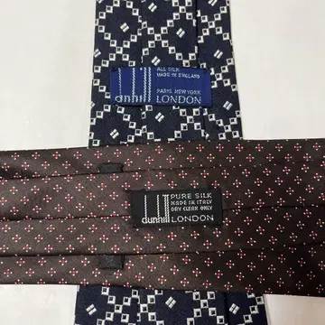 dunhill 실크 넥타이 2개 세트