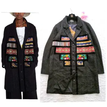 Desigual 로리안 트위드 오버코트 XL 42 빅 사이즈