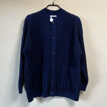 ZARA 텍스처 포켓 니트 가디건 블루 그라데이션 S-M