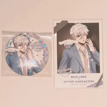 블루 록 산리오 미니 브로마이드 캔뱃지 나기 세이시로 나기