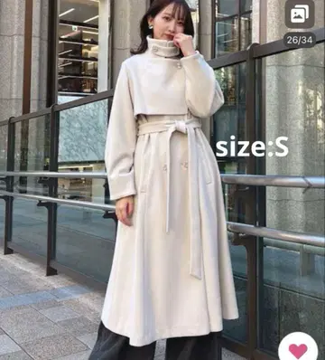 dazzlin 2WAY 컬러 레이디 코트 아이보리 S