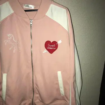 미사용 지뢰계 양산계 자수 핑크 스카잔 자켓 즉시 구매 환영