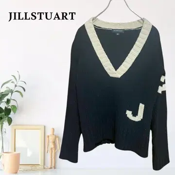 zB1149 [ M ] JILLSTUART 리브 트리밍 니트 인터샤 편직