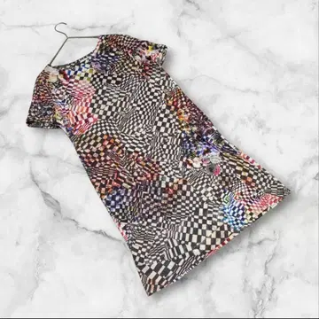 [ 폴스미스 ] ( M ) 셔츠 원피스 올 패턴 멀티 컬러 꽃무늬 코튼