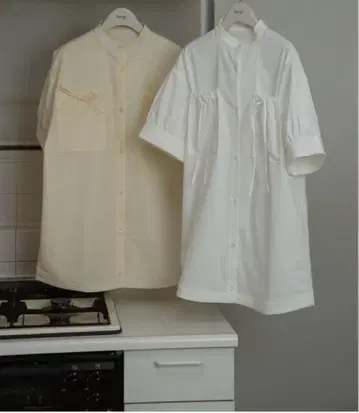 mix fabric pocket shirt lawgy eim cream