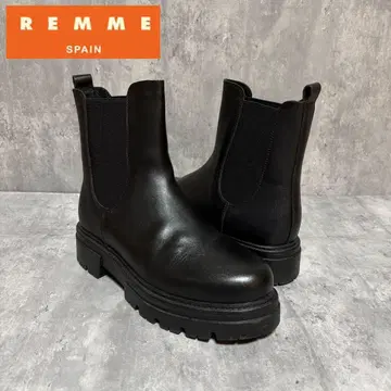 새상품급 REMME 레메 사이드 고어 부츠 37 블랙 베이크루즈