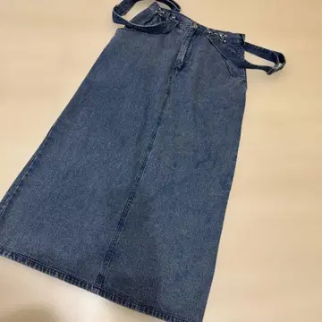 라콜 변형 데님 스커트 L