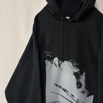 가위손 후드 맨투맨 트레이닝복 무비T XL 사이즈 블랙