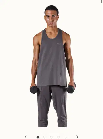 ONE POINT LOGO TRAINING TANKTOP - D.GREY