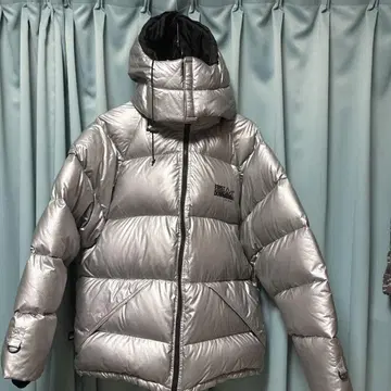 FIRST DOWN 후드 부착 다운 자켓 실버