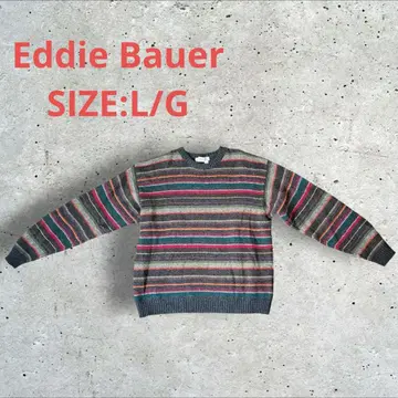 Eddie Bauer 울 스트라이프 스웨터 에디 바우어 니트 L