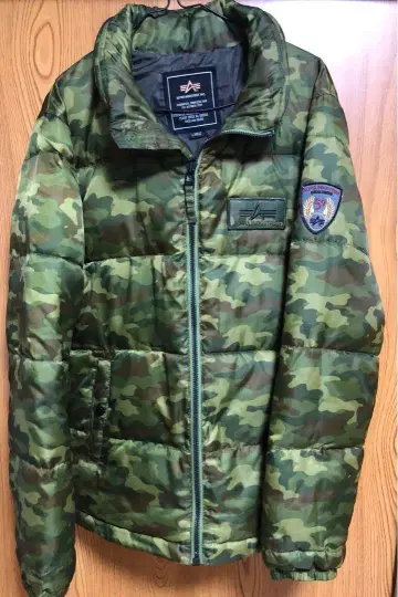 ALPHA INDUSTRIES 카모플라쥬 자켓 L 사이즈