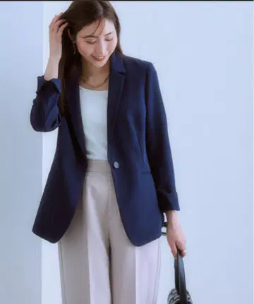 네이비 워셔블 스트레치 더블 크로스 자켓 M 사이즈