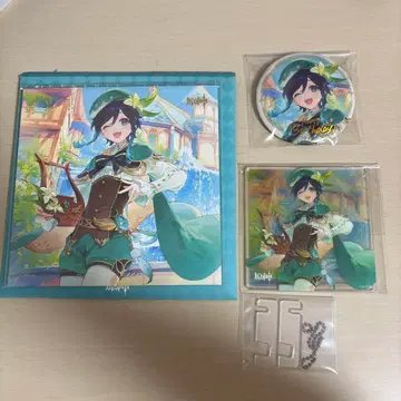 원신 벤티 생일 색지 캔뱃지 아크릴 스탠드