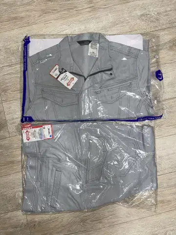 미사용 새상품 SOWA제 작업옷 카고 팬츠 긴팔 블루종 그레이 LL 85