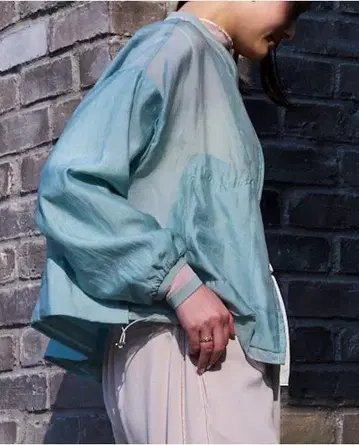 미사용 택 포함 이브의 시어 라인 블루종