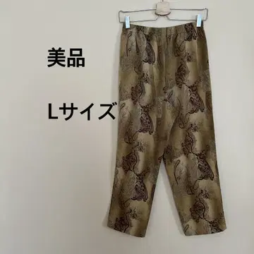 [ 새상품급 ] 여성용/팬츠/브라운/베이지/패턴/허리밴딩
