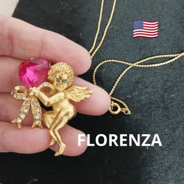 FLORENZA 천사 하트 펜던트 목걸이