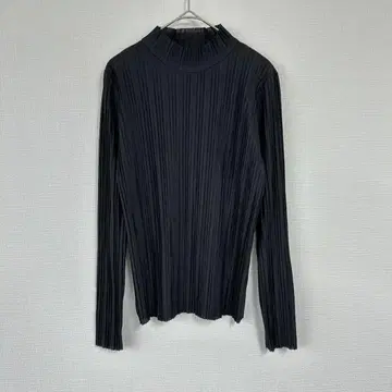 블랙 [ F ] 플리츠 긴팔 상의 쉬폰 셔츠풍 고급 캐주얼