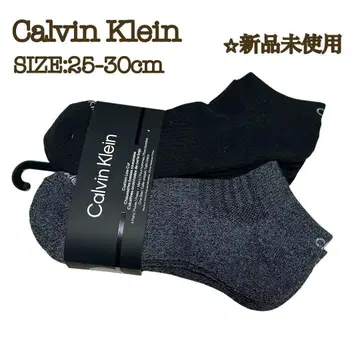 [새상품] 캘빈클라인 6켤레 삭스 25-30cm CK 로고 블랙/그레이