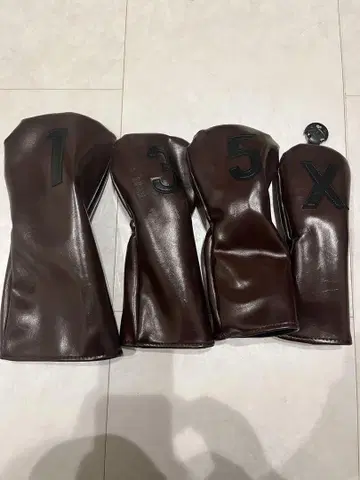 골프 헤드커버 4세트 브라운