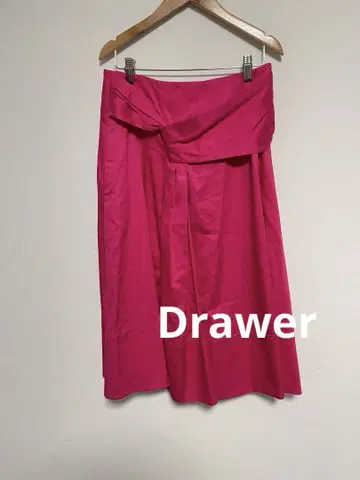 Drawer 새틴 스커트 실크 핑크 36