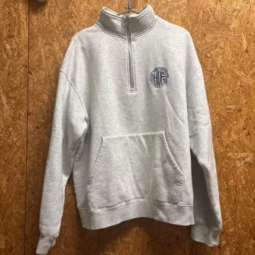 HUF 하프 지퍼 맨투맨 L 그레이