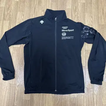 데상트 Move Sport 풀 지퍼 자켓 블랙
