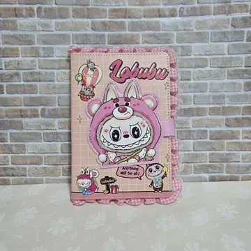 Labubu 캐릭터 노트 핑크