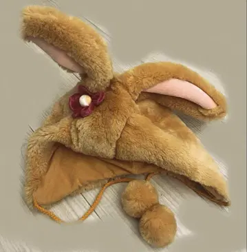 토끼 귀도리 모자