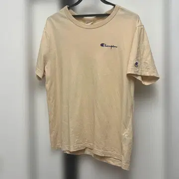 Champion 빨간 택 베이지 T셔츠 M 사이즈