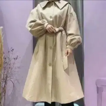 [새상품급] 허니미허니 세일러 카라 튤 트렌치코트
