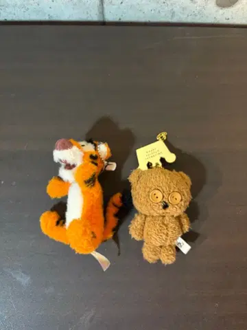 티거와 티무 봉제 인형 키링 세트