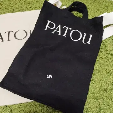 PATOU 블랙 토트백 캔버스