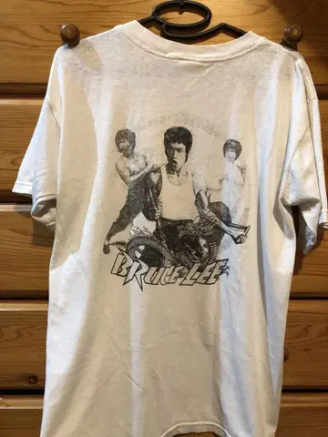 [ 레어 ] 1990-2000's 브루스 리 T셔츠 화이트 빈티지