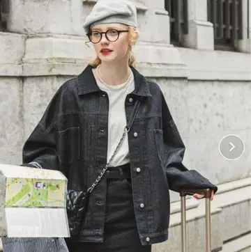 [ 가을/겨울 한정 가격 ] BONLECILL 데님 자켓 블랙