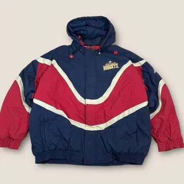 90s NBA 너기츠 패딩 자켓 양면 자수 로고 농구 빈티지